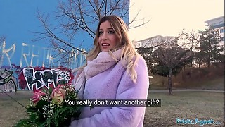 Public Agent Ginormous fun bags stunner gets bawdy proposal