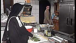 German nun assfucked in kitchen