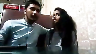 Desi kissing in cafe