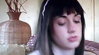 hairy leggs, ass, pitts, pussy takes a dildo pleases herself....