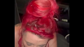 Trash pawg takes a creampie after being fucked in public and giving a long blowjob