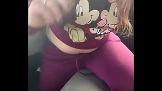 Streetwalker swallows a dude's nut after sucking his cock in the backseat of a car