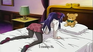 Sexy purple hair maid loves sex (uncensored hentai)