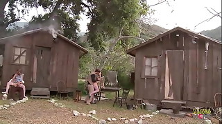 A small gathering forms outside and things get heated very quickly. The cute milfs strip and the men get erect, suddenly all hell breaks loose as they pummel their tight buttholes during group sex.