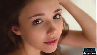 Big natural boobs teen beauty from the Ukraine shows off her luscious body