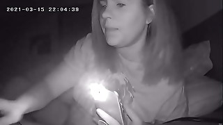 Busty Milf Destroys Her Clit at Bedtime Hidden Cam