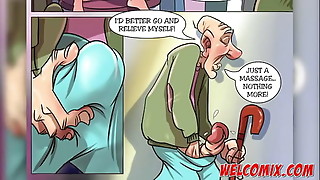 The pervert grandpa knows what is good! And will catch the hot girl shaving her pussy.