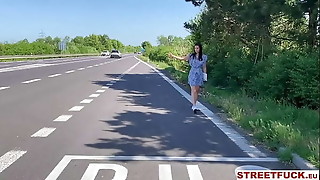 PUBLIC ORGASM Caprice get fucked in the car - STREETFUCK