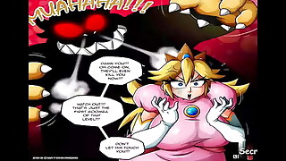 Super Mario Princess Peach Pt. 1 - Bowser Fills Princess Peach's Throat and asshole with Cum as she is Trapped in the Castle - Sex Slave