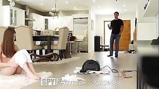 Brunette grinds on big dick