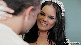 Incredibly HOT French maid Mackenzee Pierce gets hard dick